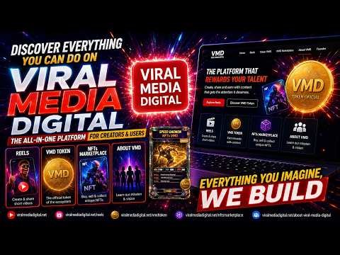 Viral Media Digital (VMD) Full Platform Demo 🚀 Reels, NFTs, Token, Marketplace & Web Explained