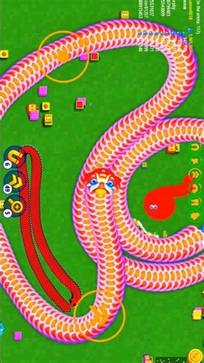 Warms Zone Magic Gameplay 🐍 Warms Zone io Game 😱 Snack Game 048 #gaming #wormszone#snackgame#shorts