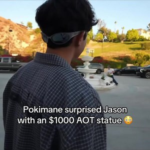 Pokimane’s $1000 AOT Statue Surprise for Jason’s 22nd Birthday