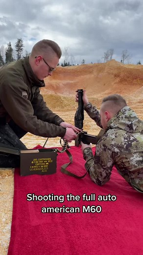 Shooting the american M60 #shootingrange#fyp#weapons#gun#shooting#gunrange
