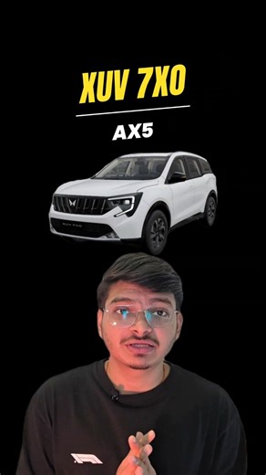 Mayank Verma on Instagram: "Mahindra XUV 7XO AX5🔥Best VALUE SUV in India😲#xuv700facelift #xuv7xo #carshorts #explore #automobile The AX5 mid-variant packs practical luxury — panoramic sunroof, wireless Apple/Android, 12.3” screen in higher trims, front+rear parking sensors and 6 airbags standard. Offers a choice of 2.0L petrol and 2.2L diesel with MT/AT options — perfect for families who want safety + value. See the full spec breakdown below & hit subscribe for more short car takes! XUV7XO AX5