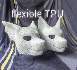 Dog/wolf TPU Fursuit Head Base Fursuits, 3D Print – Fan and Glasses Compatible - Etsy