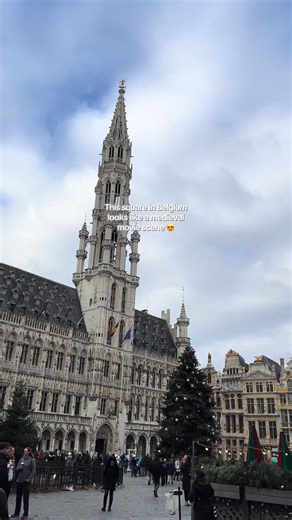 European architecture is truly breathtaking 🤩 this square in Brussels, Belgium looks straight out of a medieval movie 🎥 📍exact location at end of clip #travel #belgium🇧🇪 #brussles #grandplace #traveltok