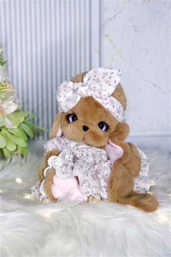 Fluffy Bunny Art Doll: Handmade Posable Rabbit Plush - OOAK Collectible - Etsy