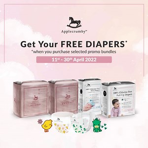 Frequent diaper shoppers would surely go “𝐘𝐀𝐘” for this deal! 🛒✨ The value from diaper bundles, topped up with 𝐅𝐑𝐄𝐄 𝐝𝐢𝐚𝐩𝐞𝐫𝐬 - ain’t nobody saying “NAY” to that 😉 From 𝐁𝐮𝐲 𝟔, 𝐅𝐫𝐞𝐞 𝟓 𝐭𝐨 𝐁𝐮𝐲 𝟏𝟐, 𝐅𝐫𝐞𝐞 𝟏𝟑, take your pick that suits your need. Maybe even go fancy with cutesy Designer Diapers, bringing along an Aromatic Reed Diffuser as a gift. 🎁🥰 | Applecrumby
