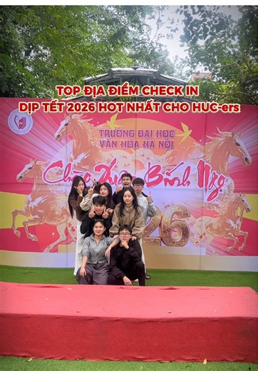 📍 Top 1 địa điểm không thể bỏ qua tại HUC mùa Tết này: LẦU BÁT GIÁC! Không khí Xuân 2026 đã ngập tràn sân trường rồi. Lên đồ check-in ngay kẻo lỡ các bạn ơi! 🧧 📸 Ai có ảnh đẹp rồi thì khoe ngay dưới comment nhé! #tet2026 #truongdaihocvanhoahanoi #huc #xuhuong #viral