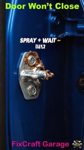 $3 WD 40 Door Latch Fix! Car Door Won’t Close DIY 😱 #carrepair #DIYfix #shorts #carhacks #automobile