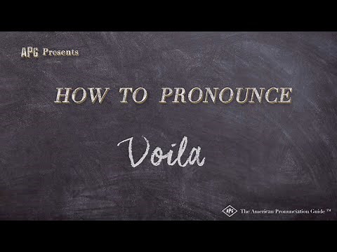 How to Pronounce Voila (Real Life Examples!)