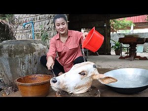 The best country style cooking skills - Yummy beef head cooking - Countryside Life TV