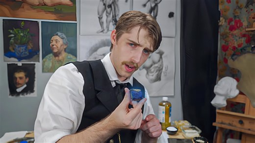 Making real ultramarine: Painting with the rarest blue ever
