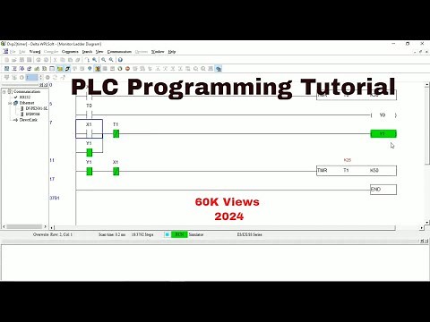 PLC Programming Tutorial with Delta WPL Soft in Timer #plc