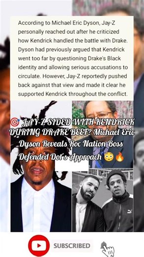 Jay-Z Reportedly Sided With Kendrick Lamar During Drake Feud, Defended His Approach #jayz #drake