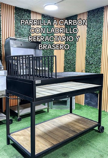 Con nuestra Parrilla a Carbón con Ladrillo Refractario y Brasero disfruta del verdadero sabor a la brasa: ✅ Estructura en acero galvanizado y fierro, resistente y duradera ✅ Plancha carnicera de varilla redonda para una cocción ideal ✅ Brasero desmontable para mayor comodidad ✅ Base de ladrillos refractarios que distribuye el calor uniformemente ✅ Mesa inferior de madera y ruedas para fácil movilidad ¡Haz que cada parrillada sea única con Golden Grill! 🥩🔥 #GoldenGrill #SaborALaBrasa #BBQTime #