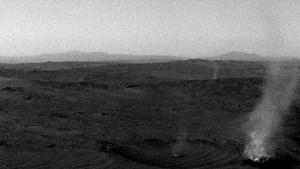 Martian dust devil caught by NASA rover