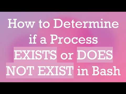 How to Determine if a Process EXISTS or DOES NOT EXIST in Bash