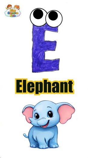 E for Elephant 🐘 | ABC Alphabet Learning for Kids | Preschool & Kindergarten #drawingforkids