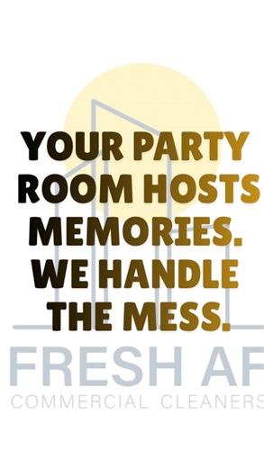 Transform your shared spaces with professional, eco-friendly cleaning that keeps your party rooms guest-ready all season long. Fresh AF Cleaners disinfects up to 85% more effectively than traditional methods — without the harsh chemicals. Whether you manage a party room, clubhouse, community space, or event venue, we help you maintain a spotless environment your guests will notice. Now offering 20% off for first-time clients for the holiday season. Book your complimentary walk-through today. 📞 