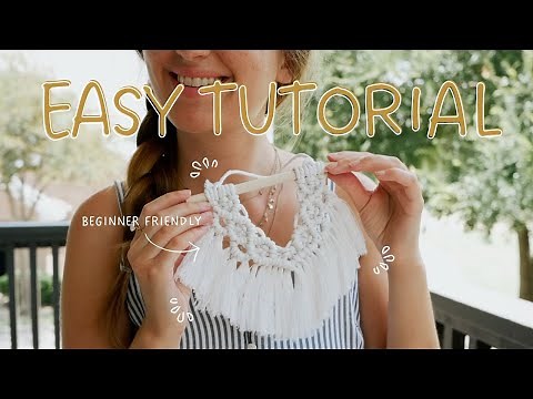 Mini Macrame Tutorial | Easy DIY for Complete Beginners | Boho Fringe Wall Hanging Craft
