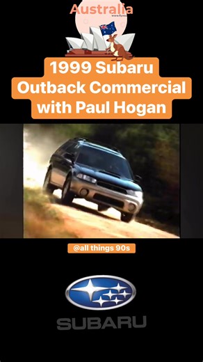 2.9K views · 48 reactions | 1999 Subaru Outback Commercial with Paul Hogan #90snostalgia #allthings90s #ilovethe90s #1990s #90skid #90sstuff #allthings1990s #90s #90skids #90sthings #90swasthebest #1999 #subaru #subaruoutback #subarucommercial #subaruoutbackcommercial #paulhogan #paulhogancommercial #crocodiledundee @subaru_usa | All Things 90s | Facebook