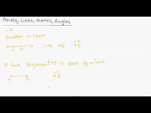 Points, lines, planes, Angles