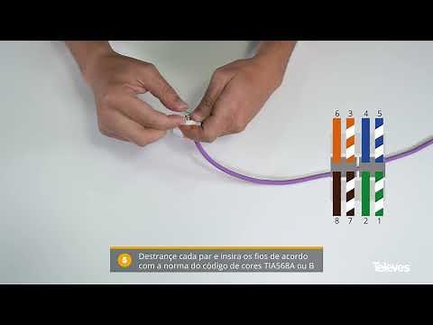Como ligar um conector RJ45 fêmea