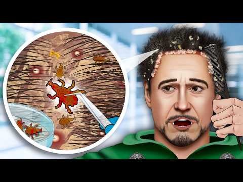 ASMR Robert Downey Jr. Cool Removal of Head Lice | Treatment for Irritable Scalp