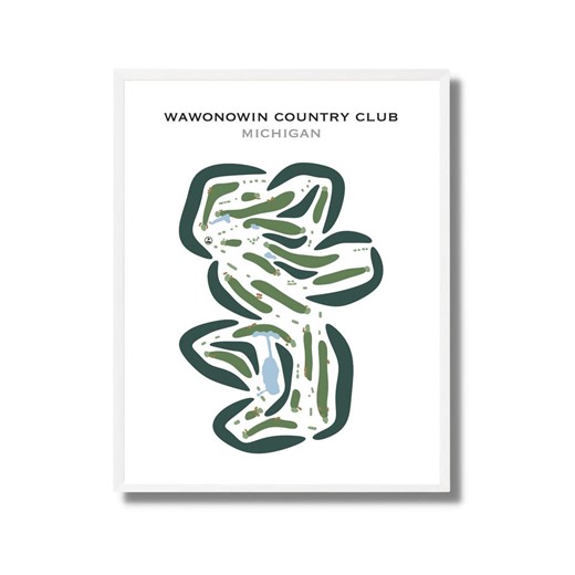 Wawonowin Country Club Golf Course Map Art Print, Michigan - Etsy Canada