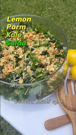 LEMON PARM KALE SALAD 🥗 #saladrecipe #kalesalad #kale