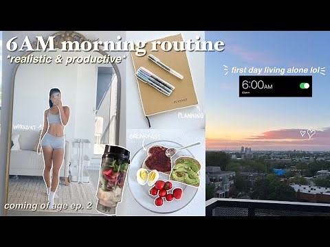 6AM MORNING ROUTINE ⋆˙⟡♡ realistic & productive, healthy morning habits, “that girl” routine