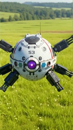 "Futuristic Combat Drones: High-Tech on the Grasslands!" #futuristic #shorts