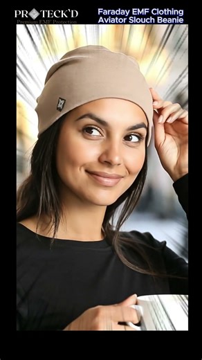 Proteck'd Silver-lined EMF Slouch Beanie