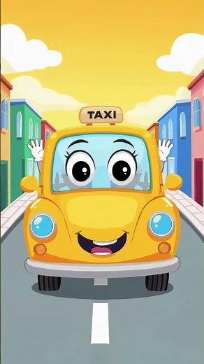 Taxi Song for Toddlers 🚕 | Cartoon Learning with TinyJoy Time #toddlers #kidslearning #kidssongs