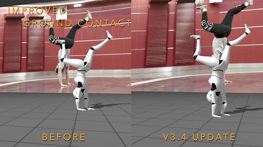 AI一键从视频生成动画软件: Animate 3D v3.4版：从图片生成姿态的功能，以及增强的地面运动支持