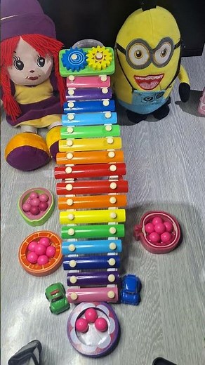 Magical Xylophone Sounds With Marble Balls 🎶