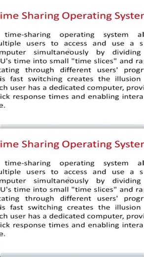 Advantages of Time Sharing Operating System | IGNOU TEE | Computer Awareness for Competitive Exam