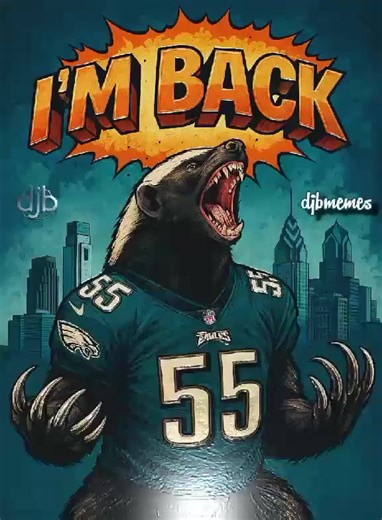 He's back!!! BG back in the nest Go Birds 💚🦅🏈#DJBMemes | Danny James Bryant