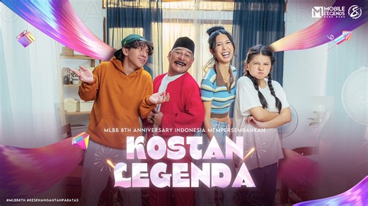 2.6K reactions · 30 comments | Untungnya bumi masih berputar dan untungnya ada Kostan Legenda ✨ yang akan hadir menghibur kalian 拾✨serial komedi pertama dari MLBB tayang segera 26 September 2024! #KesenanganTanpa8atas #MLBB8th | Mobile Legends: Bang Bang | Facebook