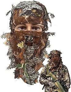 Camo Face Cover - Hunting Mask - Camo Head Scarf for Women or Men - Neck Gaiter Camouflage
