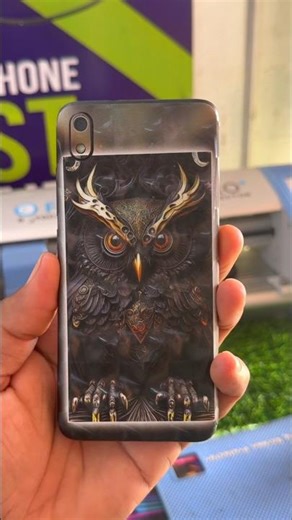 Owl 🦉 mobile backskin 💀👿 Redmi 7a Customised backskin 📲🤩 #owl #bird #birds #backskin #mobileskin