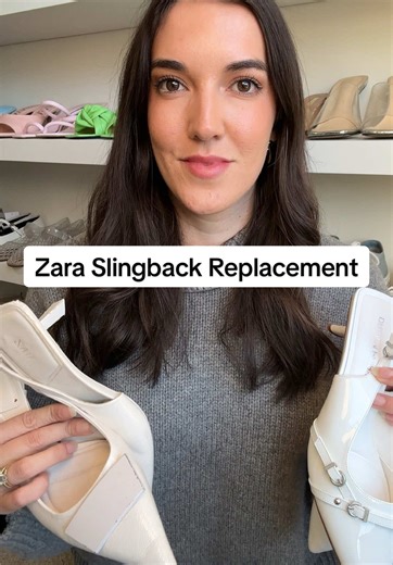 Top Replacement for Zara White Slingbacks