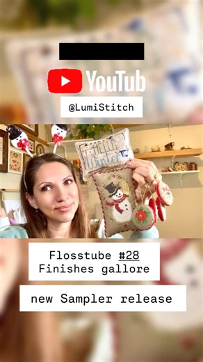 LumiStitch / Jessica on Instagram: "Flosstube 28 Is now live #crossstitch #xstitch #crossstitchjournal #flosstube #ffo"