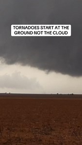 14K views · 4.5K reactions | dusty West Texas twister demonstrates that tornadoes likely first start at the ground level then work their way up to the cloud base above #meteorology #tornadoes #weather | Jason Weingart | Facebook