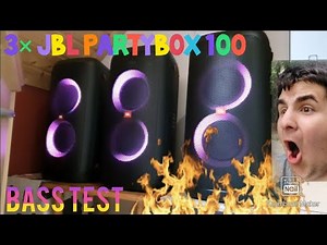 3× JBL Partybox 100 | Bass test | 100% vol