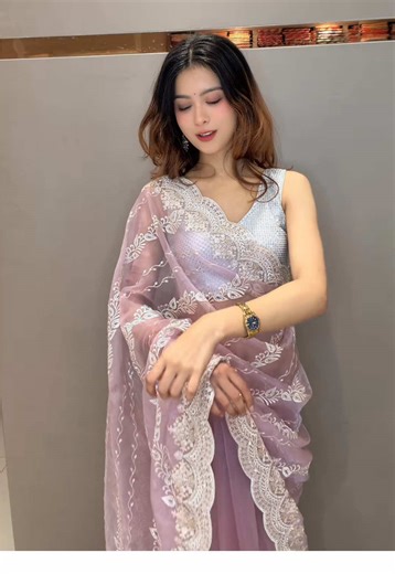 Stunning Net Sari Designs for Weddings and Parties