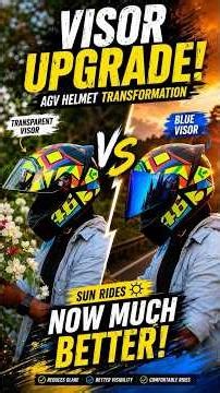 Transparent vs Blue Visor | AGV Helmet Transformation 🔥 #agvhelmets #helmet #shortsfeed #shorts