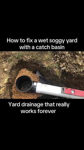 How to fix a wet soggy yard with a catch basin #fyp #foryou #drainage #foryoupage #drainagesystem #drainagesolutions #frenchdrain #downspout #catchbasin #DIY