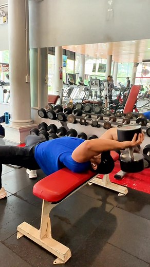 Dumbbell Pull Over Technique เทคนิคฝึกกล้ามเนื้ออก #Gym #Fitness #capcut #facebookreels #facebookviral | Jacky Jakkrapan Jinta