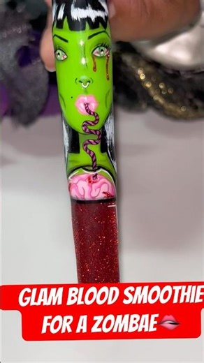 Pretty but Undead 💀🧠💅 Glow Zombie Nail Art #nailart #zombie