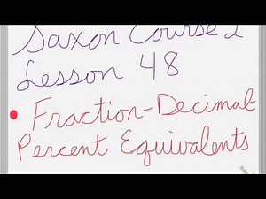 Saxon course 2 Lesson 48