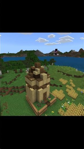 Building a simple windmill tutorial in minecraft. #minecraftshorts